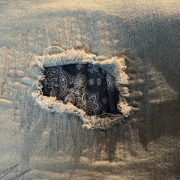 Revolution by Revolt. Ankle Length. Light Blue Denim. Distressed - Picture 6 of 6